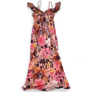 Y2K Floral & Animal Print Fairycore Maxi Dress